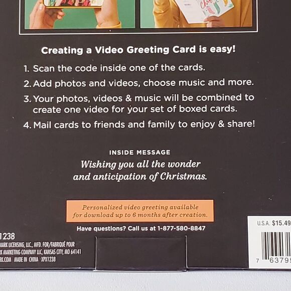 Hallmark Video Greeting Card Christmas Village Box of 10 Customizeable New - Picture 7 of 7